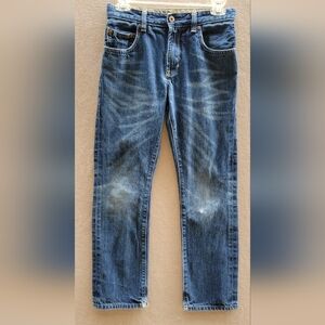 GAP Women’s Blue Denim Jeans Size 12 Regular Mid Rise Straight Leg Pre-Owned